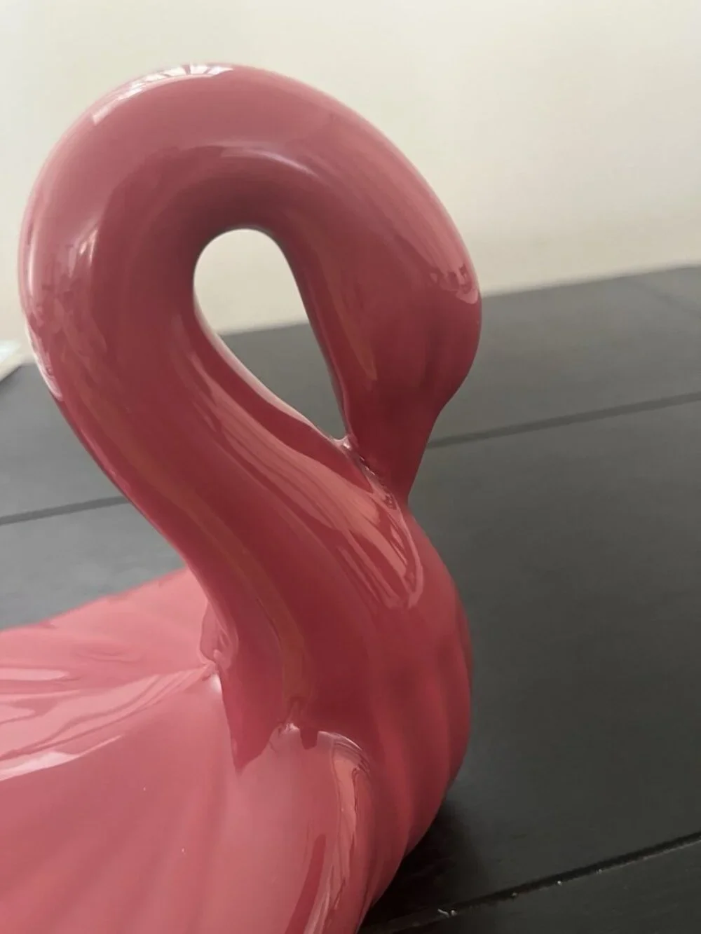 Vintage Pink Ceramic Swan Towel Holder 80s Retro Bathroom Washcloth Decor 7